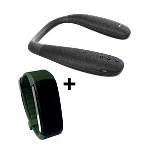 Combo Parlante Bluetooth K-S10 Gris + Banda Inteligente K-Bd10 Verde Känguru